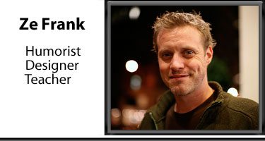 an interview about the creative process with designer, humorist, and teacher ze frank